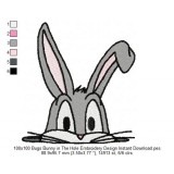 100x100 Bugs Bunny in The Hole Embroidery Design Instant Download